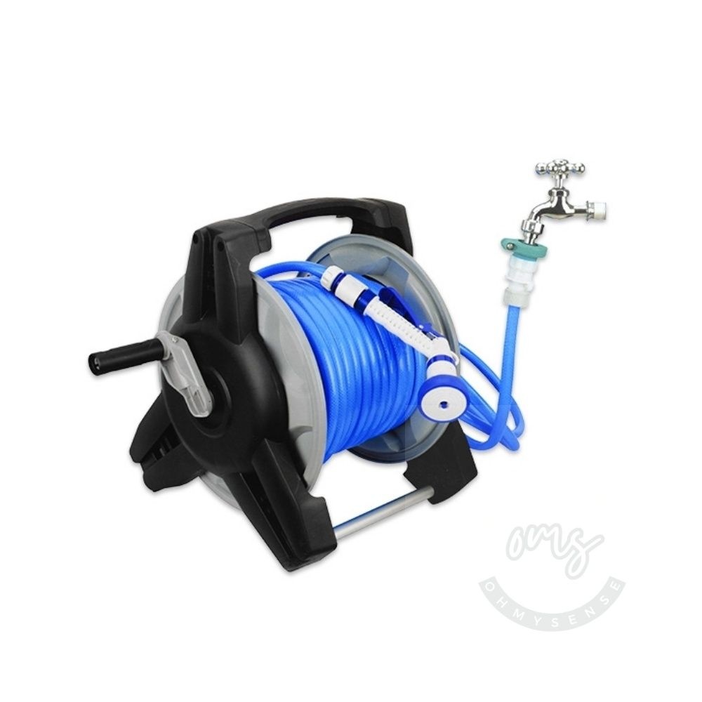 오마센 파워 풀호스릴 30M 고압세척호스 농업용호스릴 청소용호스
