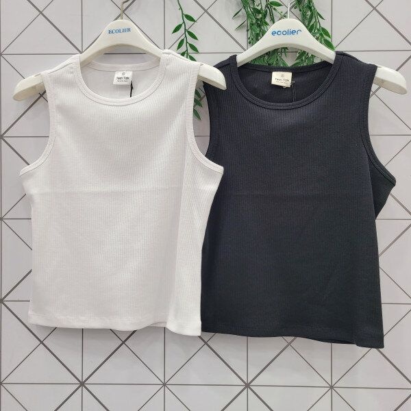 에꼴리에 [모다아울렛][에꼴리에]데일리 골지 탱크탑 24OP451_GN 구리남양주점