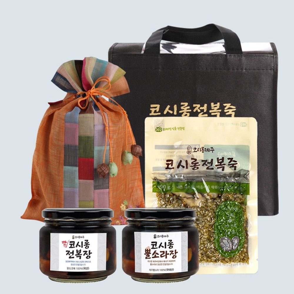 [코시롱제주][오늘출발] 코시롱제주 제주 프리미엄 선물세트 전복죽 전복장 소라장