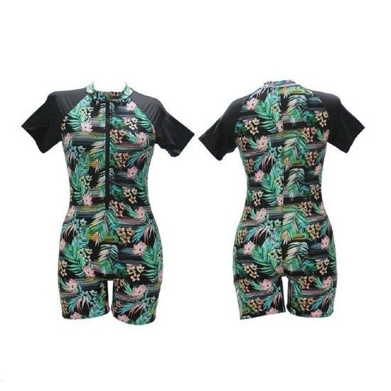 상세페이지 참조 [JHN41175_53DR]바다 해변 반팔지퍼 여성수영복 AB510