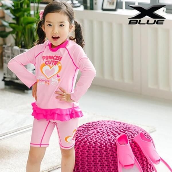 [셀러허브 스포츠] XBLUE 여아동 래쉬가드 상하세트 P31072 생존수영 핫템