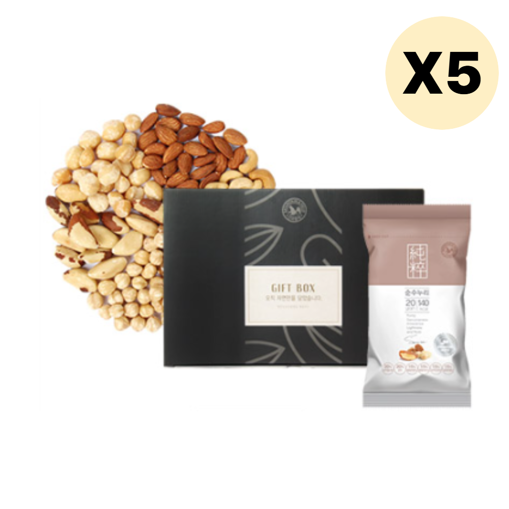 상품상세 참조 산과들에 견과류 선물 세트 답례품 순수누리 50봉 X 5