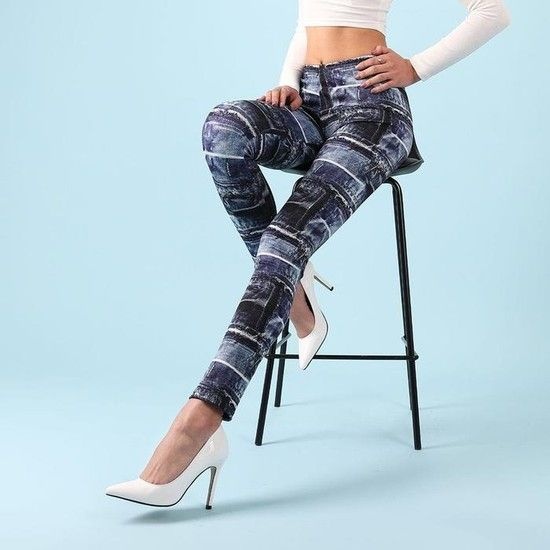 [MEK75286_53DZ]청 INDIGO 기모안감) 9부레깅스 (MJLW-300