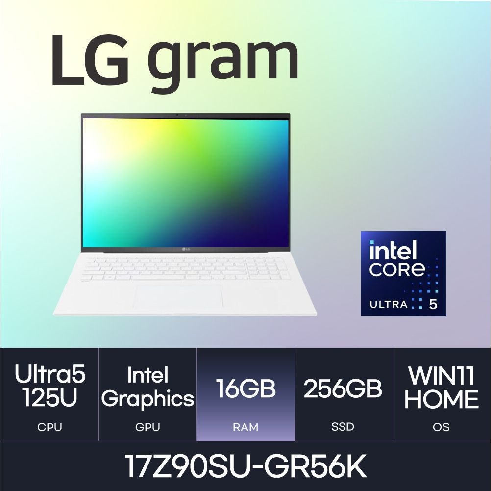 LG전자 HMC/  LG 2024 그램 17 - 17Z90SU-GR56K - 16GB / NVMe 256GB / WIN11H