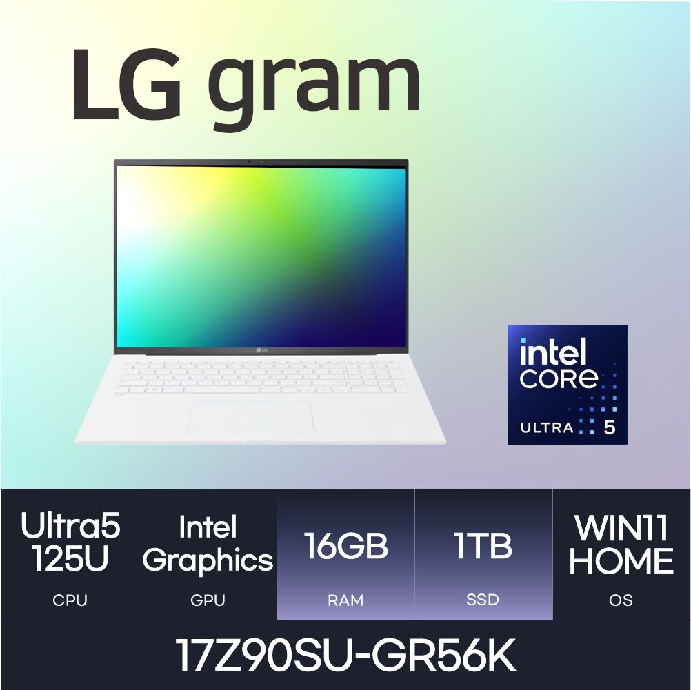 LG전자 HMC/  LG 2024 그램 17 - 17Z90SU-GR56K - 16GB / NVMe 1TB / WIN11H