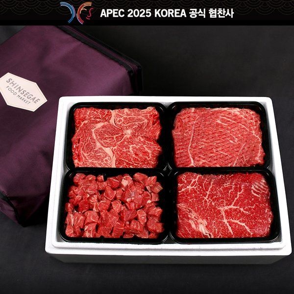 경주축협한우 경주축협한우 [2/12(목) 오전6시 주문건까지 명절전배송]한우 혼합세트 2호 1.6kg (등심,국거리,불고기,산적)[APEC KOREA