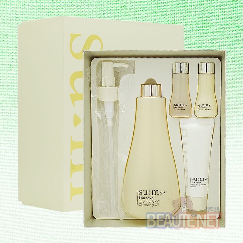 숨37도 스킨 세이버 에센셜 클리어 클렌징 오일 400ml 기뢱세트