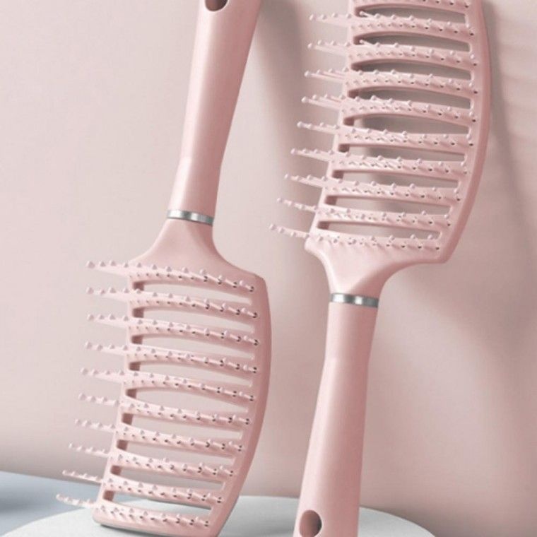 머리 뿌리 볼륨 드라이 헤어 빗 브러쉬 핑크