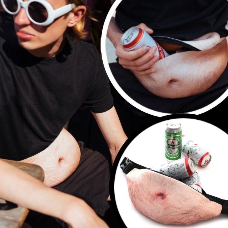 단체 킹받는 여행가방 힙색 보조가방 신박한 뱃살 깔맞춤 아이템 힙한