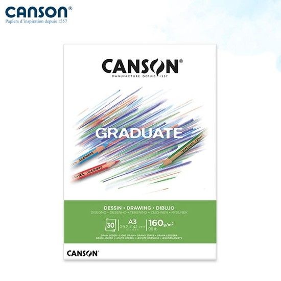 캔손 GRADUATE 드로잉패드 160g 42x29.7 A3 30매 A3스케치북
