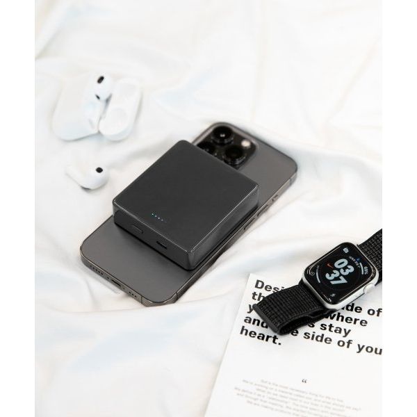 LIFESUM 매장정품 LIFESUM 미니 마그네틱 무선충전 보조배터리(LFS-HA48) 8000mAh