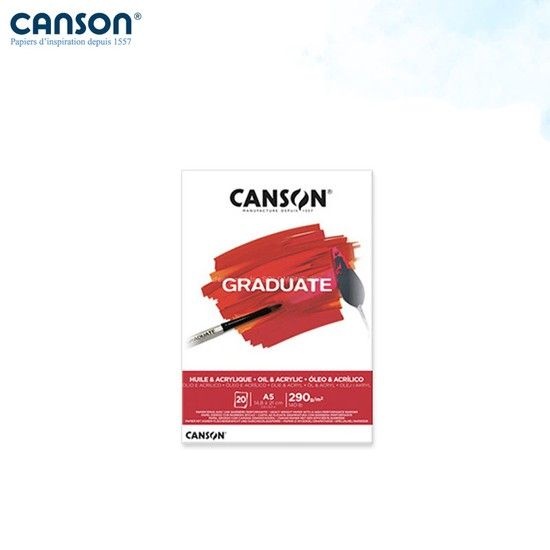 캔손 GRADUATE 유화아크릴패드 290g 14.8x21 A5 20매 A5스케치북