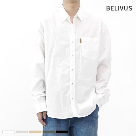 남자 셔츠 BMS079 무지 긴팔 남방