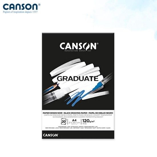 기타(ECT.) 캔손 GRADUATE 드로잉패드 흑지 120g 21x29.7 A4 20매 A4스케치북