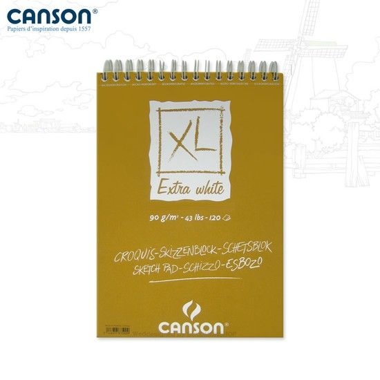 기타(ECT.) 캔손 XL 엑스트라 화이트 크로키북 90g 42x297 120매입 스프링 A3스케치북