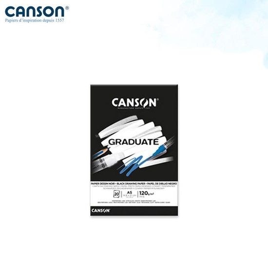 기타(ECT.) 캔손 GRADUATE 드로잉패드 흑지 120g 14.8x21 A5 20매 A5스케치북