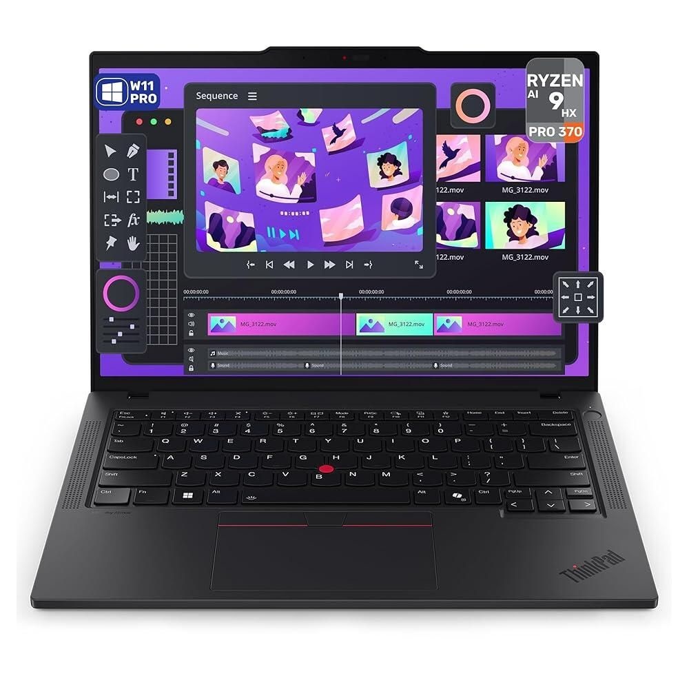 레노버 [해외] Lenovo 씽크패드 P14s Gen 6 모바일 워크스테이션, AMD Ryzen AI 9 HX PRO-370, 96GB DDR5 RAM, 2TB PCIe SSD, 14인치 WUXGA 1920x1200 IPS 디