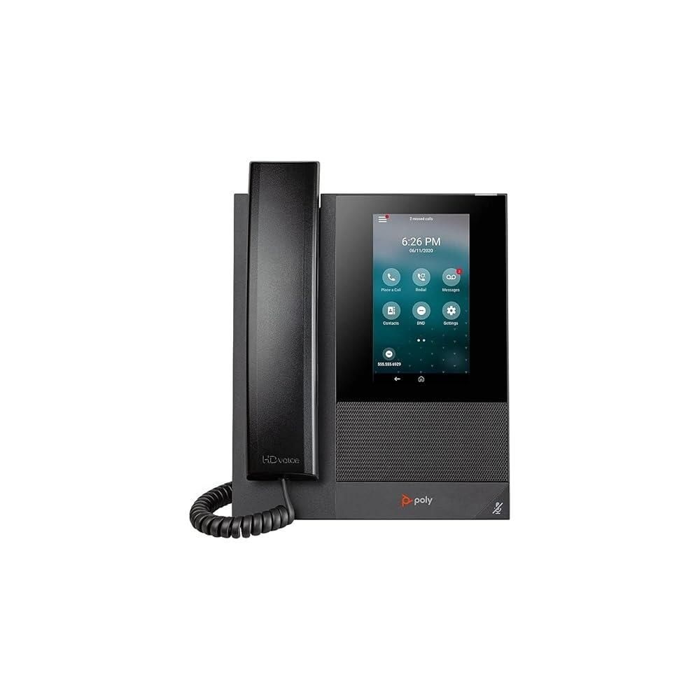 [해외] Poly CCX 400 데스크탑 비즈니스 미디어 폰 (폴리콤) - 핸드셋 포함 - 오픈 SIP - 이더넷 전원 (POE) - 12.7cm(5인치) 컬러 터