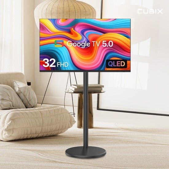 무빙큐빅스 블랙에디션 32인치 FHD QLED 삼탠바이미 이동식 스마트 TV 삼텐바이미 중소바이미 스탠바이미