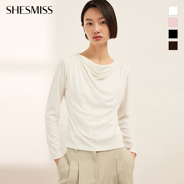카울넥 드레이프 티셔츠_SSJTSQ12010