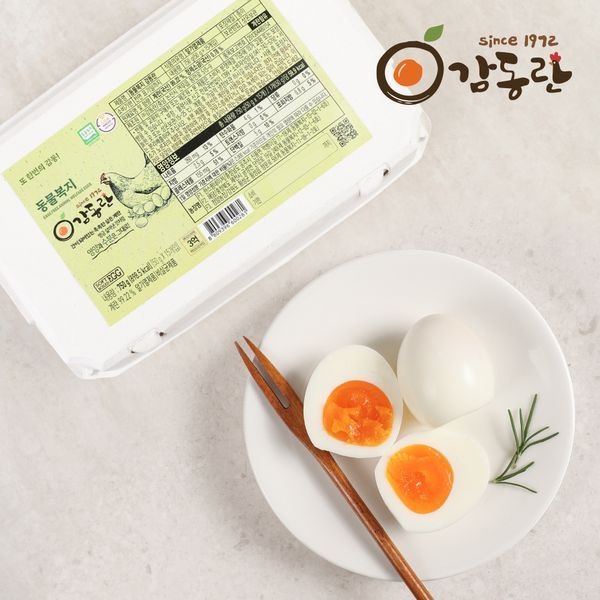 ㈜감동란 인정식탁 감동란간이 밴 촉촉한 동물복지란 반숙계란 15개입
