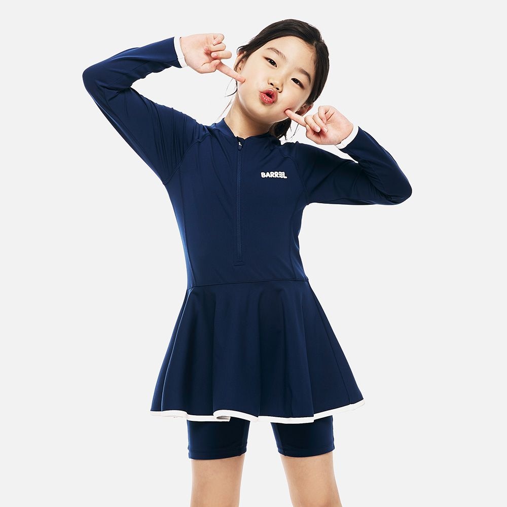 여아 에센셜 스커트 래쉬슈트 네이비 (B6SKWRS302NAV)
