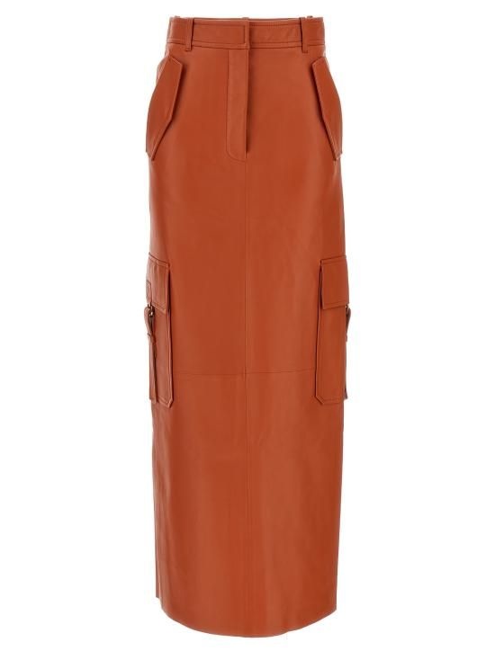 [해외] 짐머만 24FW 짐머만 미디 스커트 0726SF241SPIC Orange