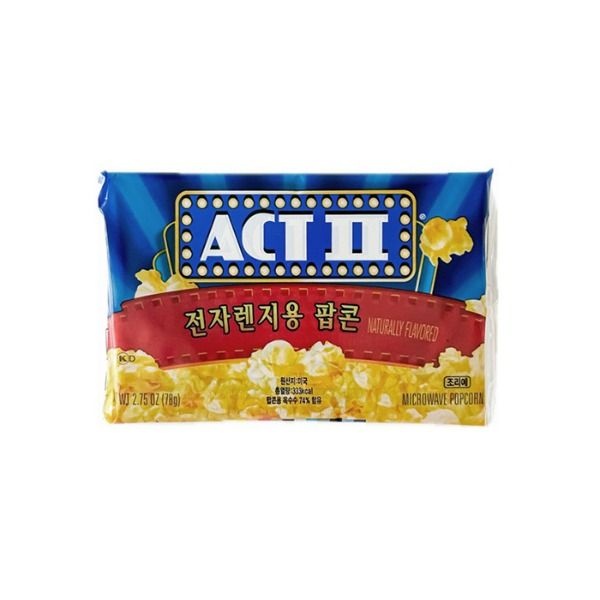엑트투 전자레인지 팝콘 78g