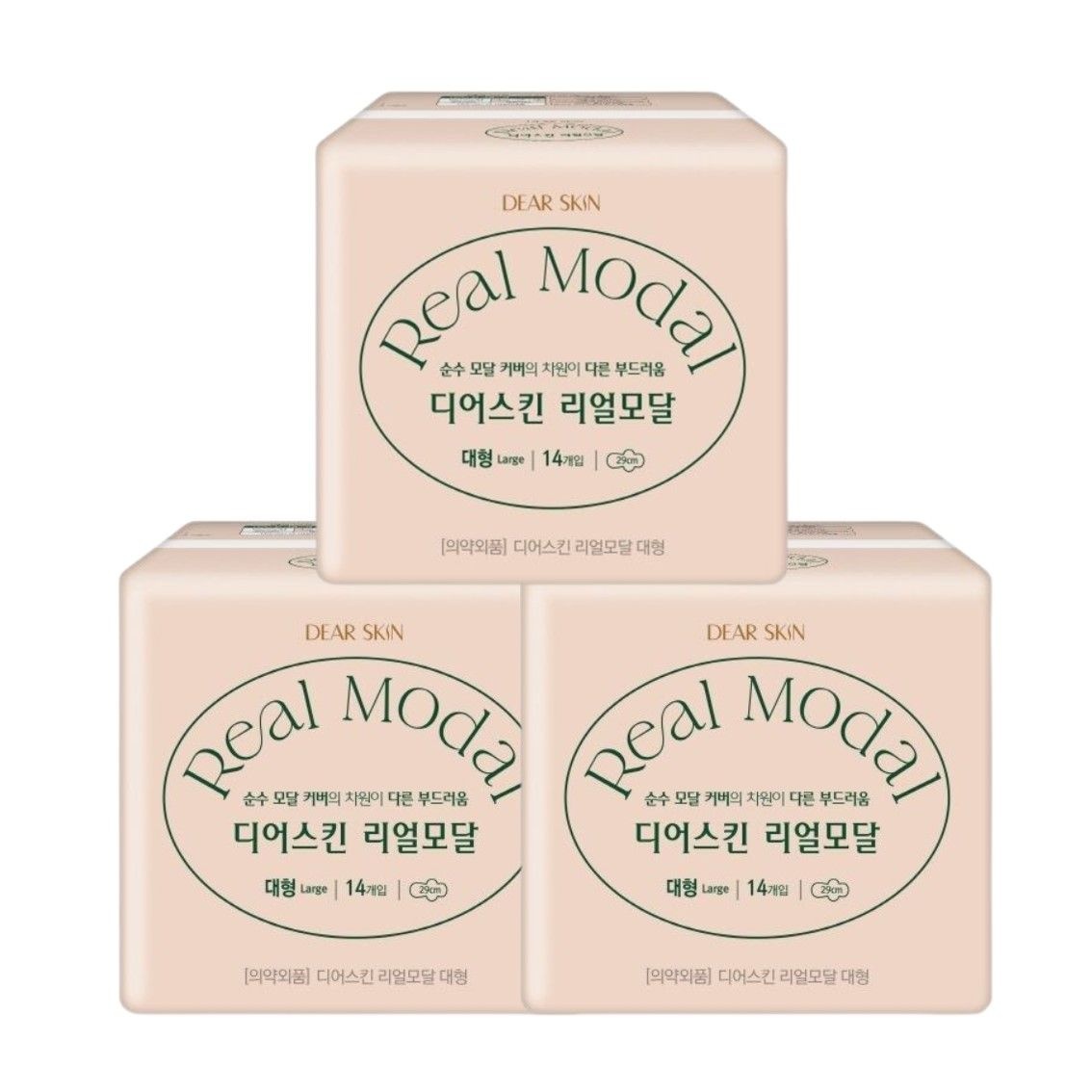 디어스킨 리얼모달 대형(14P) x 3팩