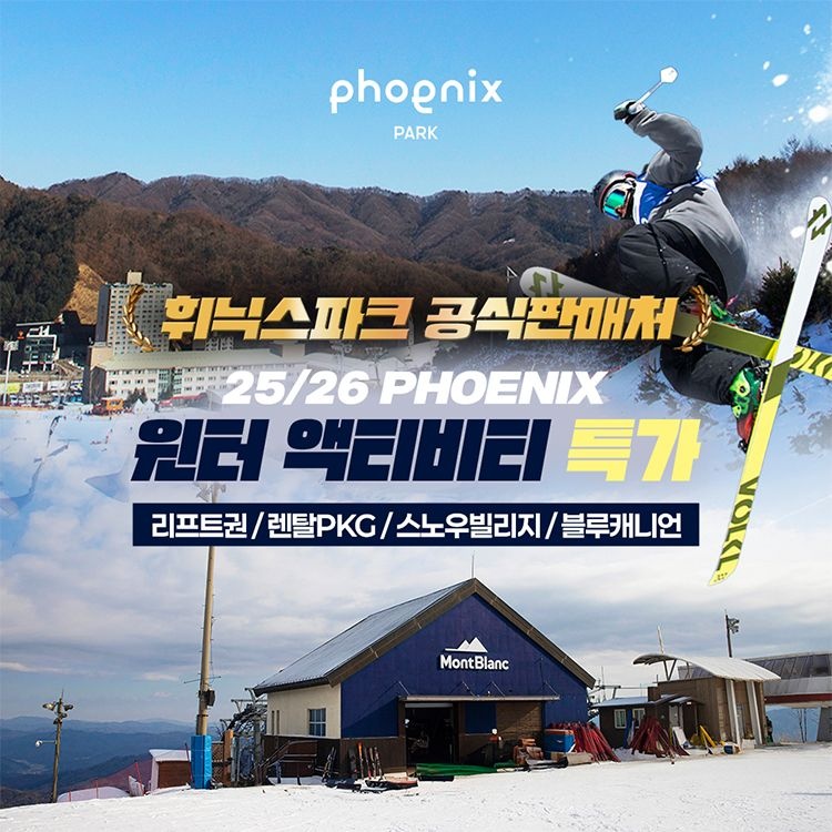 휘닉스파크 리프트/스노우빌리지/블루캐니언 택1