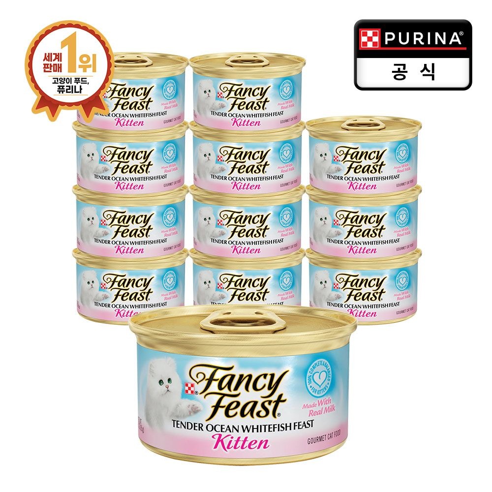 팬시피스트 화이트라벨 키튼 흰살생선 85g x 12개