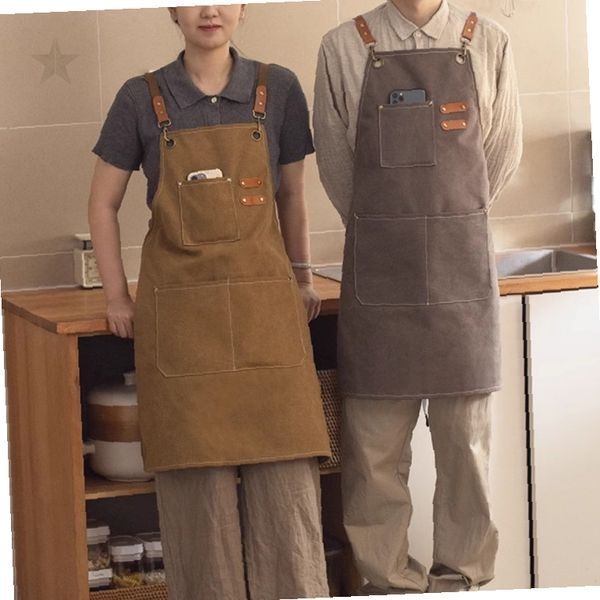 도매기프트 작업용 앞치마 주방 요리 제빵 공예 작업 보호복 허리 조절 가능한 실용 작업복
