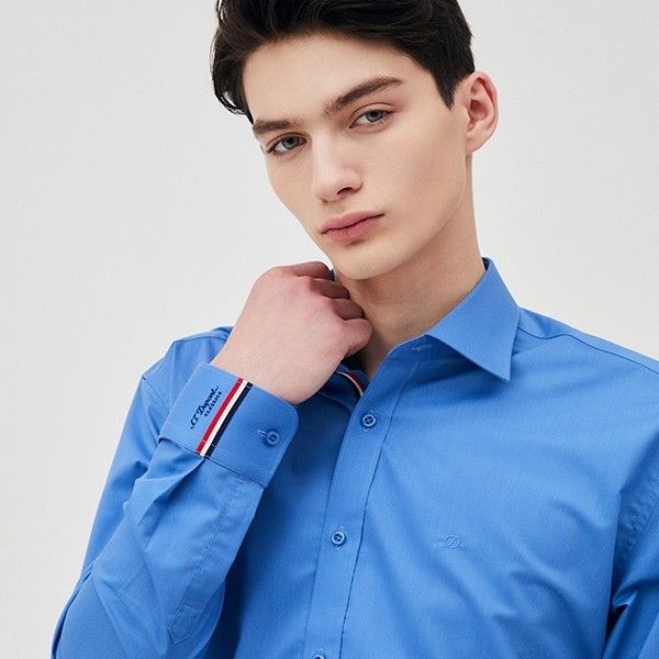 에스티듀퐁 [듀퐁][On.E-XCLUSIVE IX] 히든 트리콜로르 952 컴포터블 셔츠 블루 SE5SM22LS952SBU 3132683