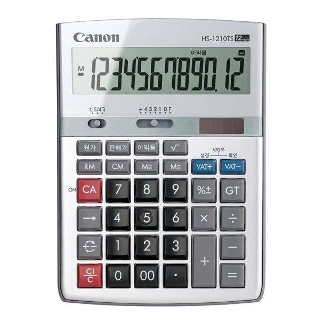 캐논 계산기  만나이 환율 디데이 경리 사무용 휴대용 12자리 계산기