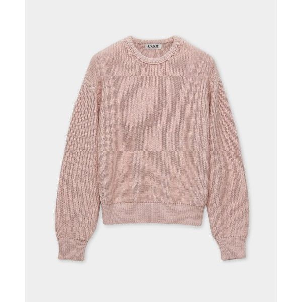 COOR 코튼 크로셰 크루넥 스웨터 인디핑크 CXE2KT03K-IDP 883418