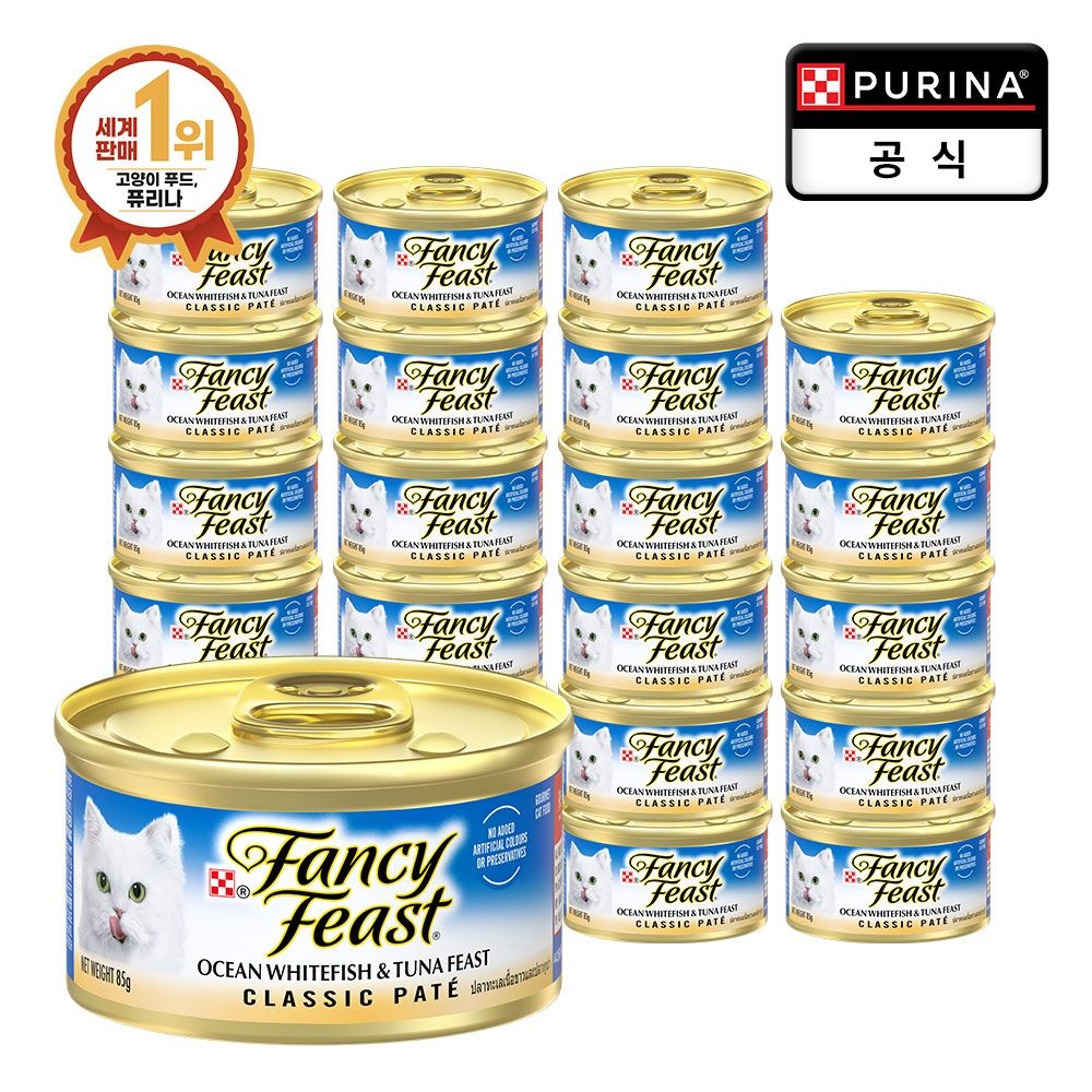 팬시피스트 화이트라벨 참치와 흰살생선 85g x 24개