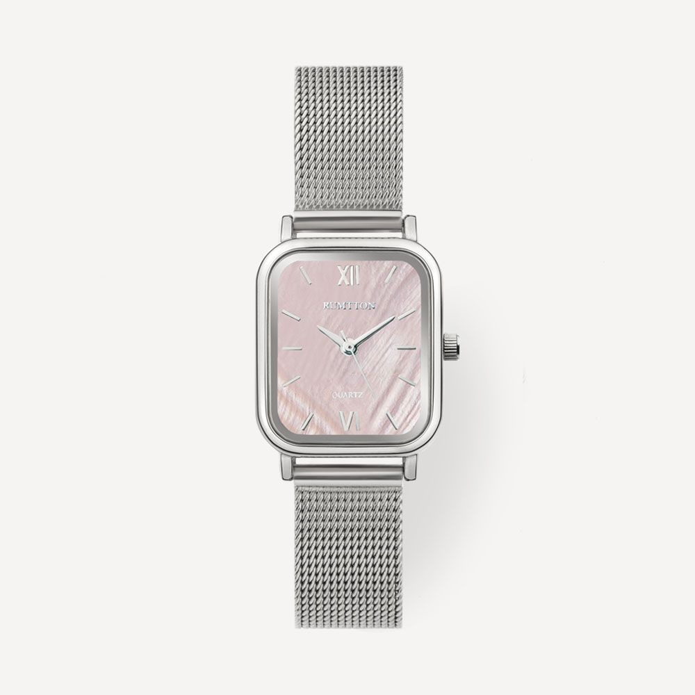 Harbor mesh watch (하버 메쉬 워치) Shell Pink Silver