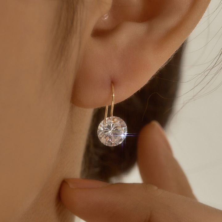 M0000000 wbL 더블유비엘 윙블링 14k 골드필드 엘리시아 큐빅 드롭 귀걸이