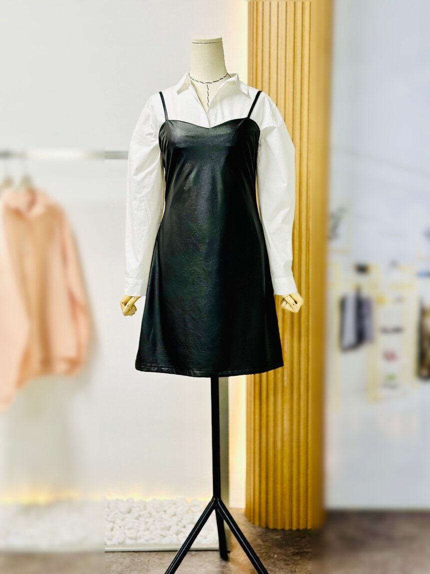 비바앤코코넛 [패션플러스][비바앤코코넛]페이크 레더 뷔스티에 미니 원피스 VSC9OP04MC1