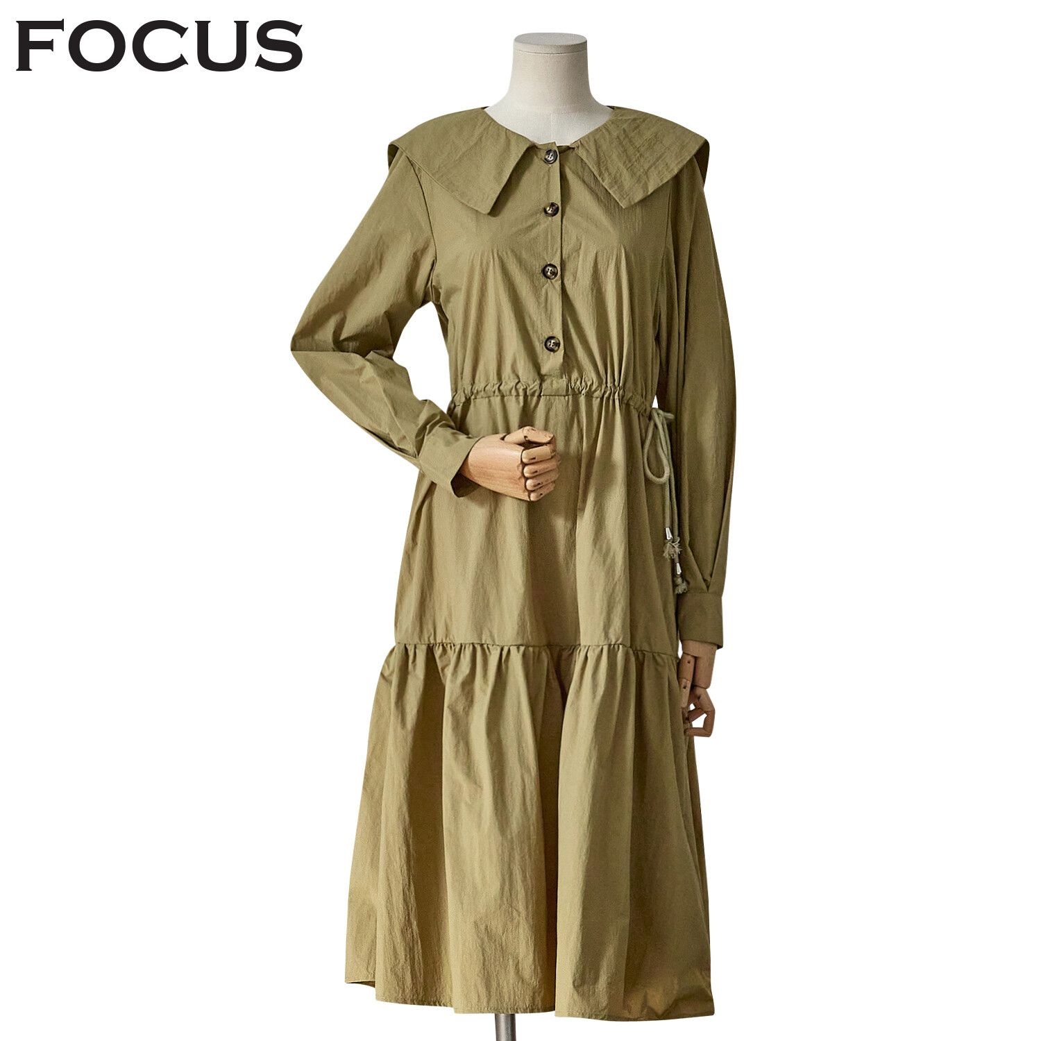 포커스 [모다아울렛][포커스]바스락 빅카라 스트링 원피스 FS4A7OP0053_JK 전주김제점