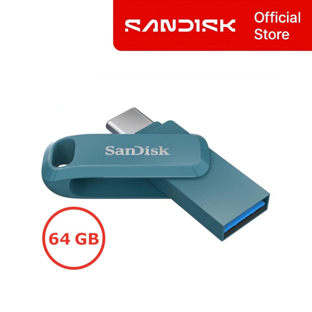 샌디스크 울트라 듀얼 드라이브 Go USB 메모리 64GB 64기가 나바지오 베이 블루 스마트폰 백업 C타입 DDC3