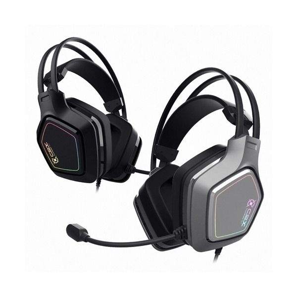 COX SCARLET 가상 7.1 RGB 노이즈 캔슬링 마이크 진동 초경량 헤드셋 그레이