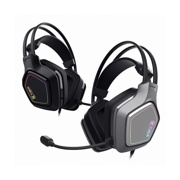 COX SCARLET 가상 7.1 RGB 노이즈 캔슬링 마이크 진동 초경량 헤드셋 블랙