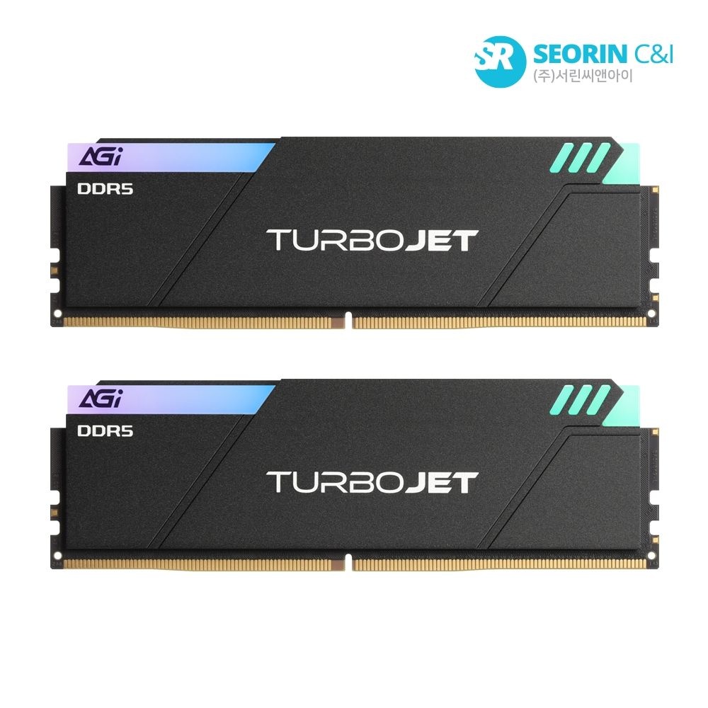 AGI [서린공식] AGI DDR5-6000 CL30 TURBOJET UD858 RGB 블랙 패키지 서린 (32GB(16Gx2))