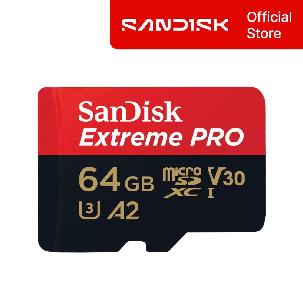 샌디스크 샌디스크 익스트림 프로 마이크로 SD카드 64GB 64기가 4K 영상 촬영 전문가용 초고속 V30 A2 UHS-I 메모리카드 SQXCU