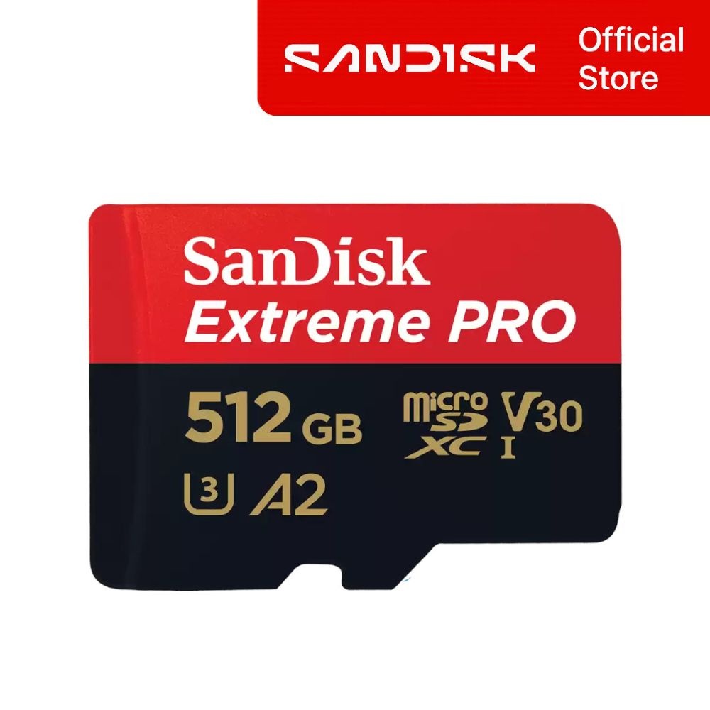 샌디스크 익스트림 프로 마이크로 SD카드 512GB 512기가 4K 영상 촬영 전문가용 초고속 V30 A2 UHS-I 메모리카드 SQXCD