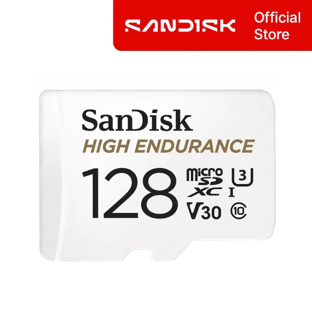 샌디스크 하이 엔듀런스 마이크로 SD카드 128GB 128기가 블랙박스 홈캠용 고내구성 4K FHD 녹화 메모리카드 QQNR