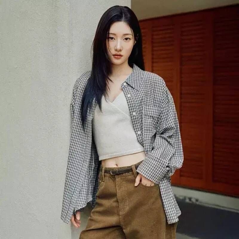 온앤온 쉬어 체크 셔츠 NEW5XB323 894092