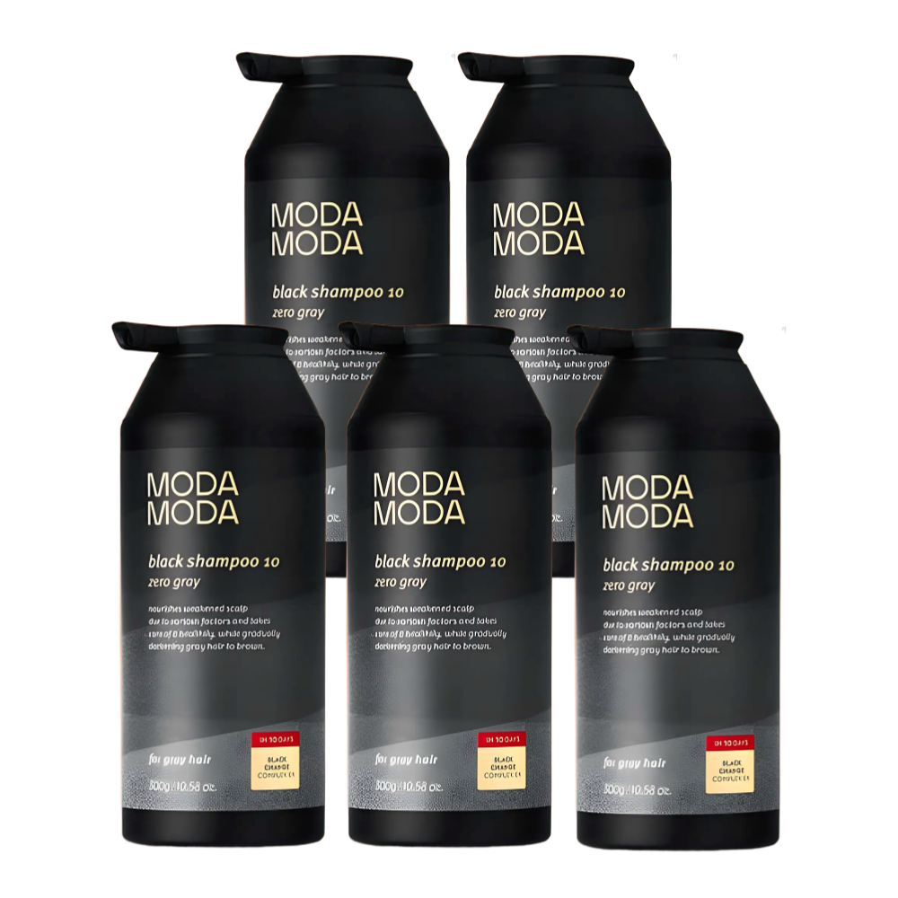 모다모다 블랙 샴푸 제로그레이 머스크향 새치 300gX5개