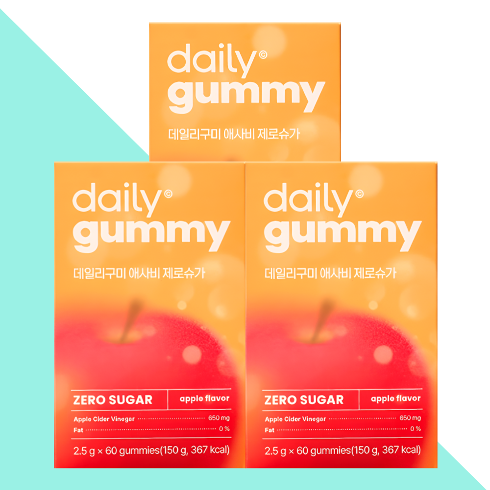 네추럴라이즈 데일리구미 애사비 젤리 애플사이다비니거 60구미X3개